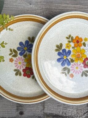 2 Vintage Mikasa Salad Plates Floral Design :: Floribunda :: Cozy Core